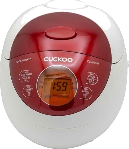 Cuckoo CR-0351F Rice Cooker White & Red 0,54 L Aluminium LCD 1,2 m cable Cuckoo CR-0351F Rice Cooker White & Red 0,54 L Aluminium LCD 1,2 m cable