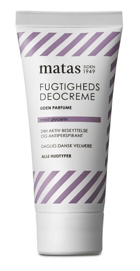Matas Striber Perfume Free Moisturising Deo Cream Antiperspirant 50 ml Matas Striber Perfume Free Moisturising Deo Cream Antiperspirant 50 ml