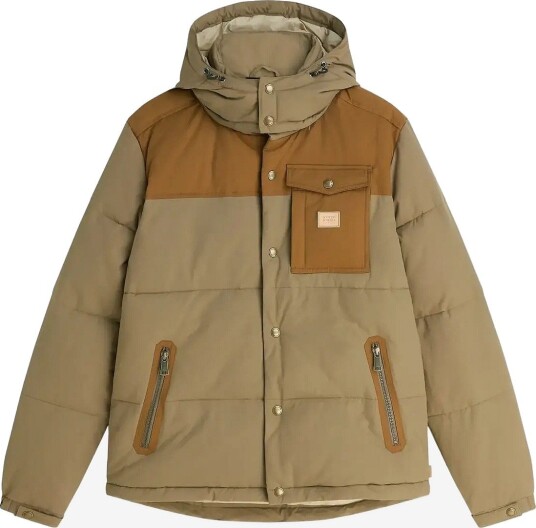 Scotch & Soda Hooded Puffer Jacket - WALNUT - L