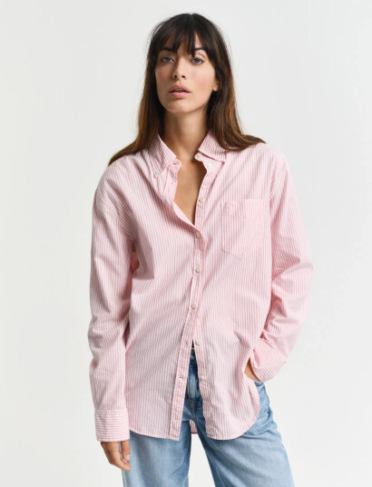 GANT Rel Luxury Oxford Striped Bd Shirt - Pink - 38