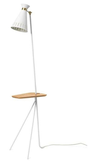 Warm Nordic Cone Gulvlampe m/Bord Clear White /Oak Warm Nordic Cone Gulvlampe m/Bord Clear White /Oak