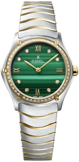 Ebel Dameklokke 1216561 Classic Grønn/18 karat gult gull Ø29 mm