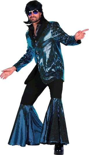 Thetru B.v. 70-talls Disco Kostyme Turkis Kostyme Deluxe XX-Large 3786-1500-0XXL
