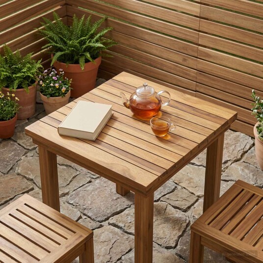 vidaXL Bordplate 40 x 40 x 3,5 cm Torget Massivt Teaktre Naturlig vidaXL Bordplate 40 x 40 x 3,5 cm Torget Massivt Teaktre Naturlig