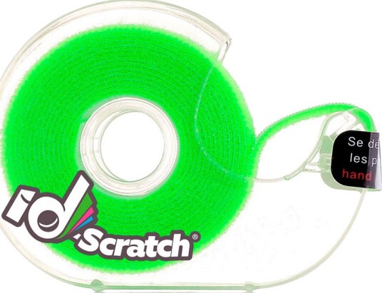 Patchsee Tapeholder Id-Scratch Med Borrelås (2 m) Fluo Grønn