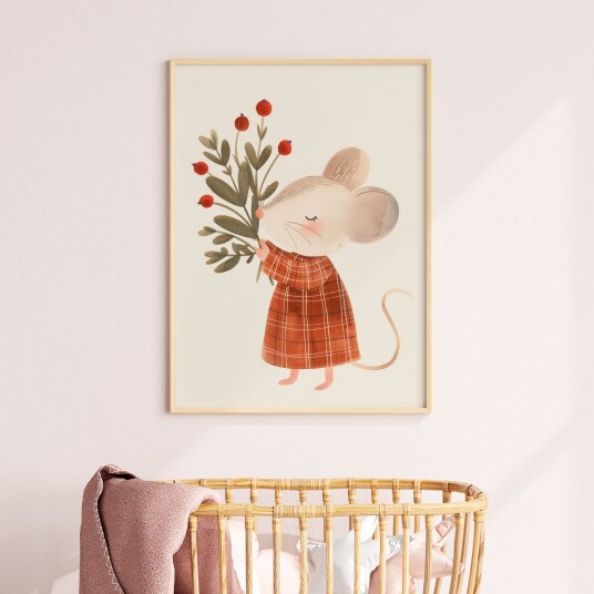 Plakat Mus med Bær