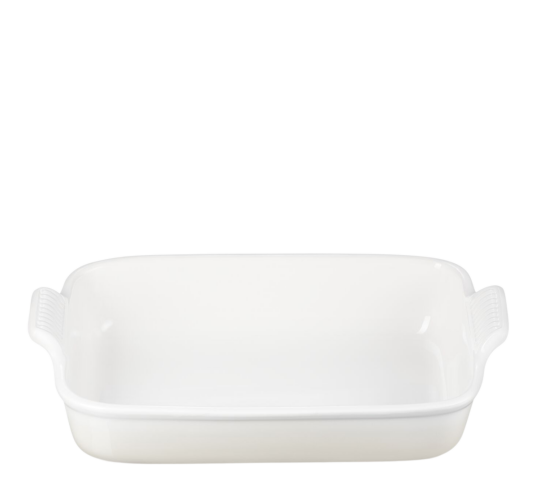 Le Creuset Heritage rektangulært fat 32 cm meringue