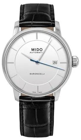 Mido Herreklokke M037.407.16.031.00 Baroncelli Sølvfarget/Lær Ø39