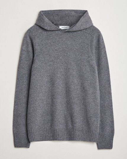 Gran Sasso Wool Hoodie Grey Melange Gran Sasso Wool Hoodie Grey Melange