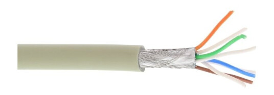 Inline 76899 100 M Cat6a S/Ftp S-Stp Rj-45 Rj-45 Grå