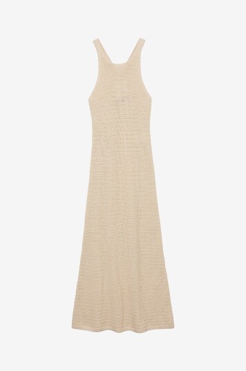 Vero Moda Kjole vmMalavi SL 7/8 Dress Beige
