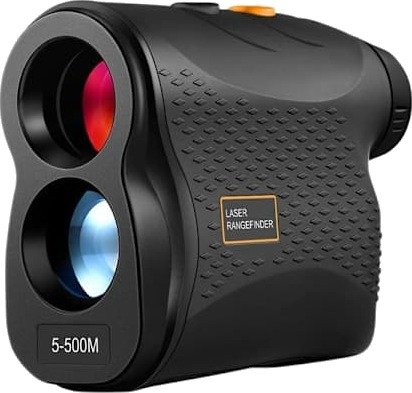 Golf Avstandsmåler Avstandsmåler Hastighetsmåler Digital Jaktmåling Kikkert (500m, Svart)-Perfet