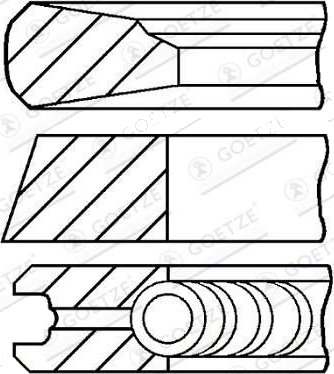 Stempelringsett GOETZE ENGINE 08-123900-00