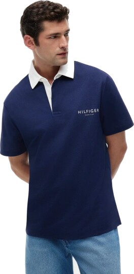 Tommy Hilfiger Ath Classic Fit Rugby Polo Navy XXL
