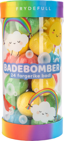 Frydefull badebombe fargerik 24x20 g