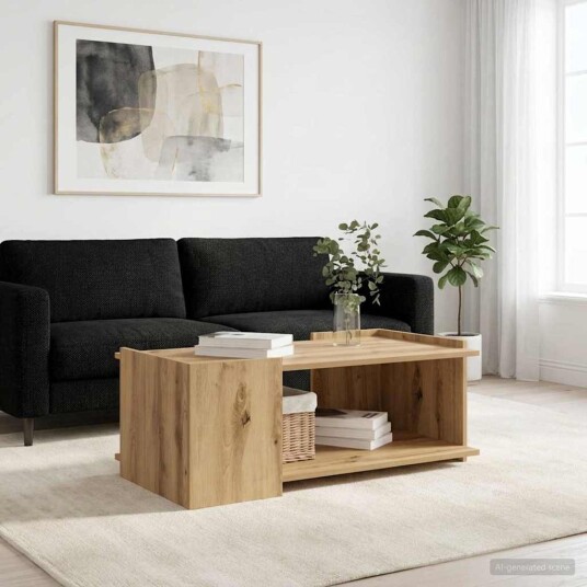 Kaffebord Artisan eik 90 x 50 x 33 cm Konstruert tre