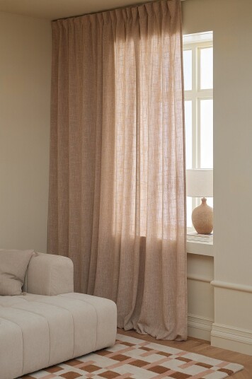 Ellos Home Gardin med multibånd Olinda Wide Ekstra bred 1 pakning Rosa