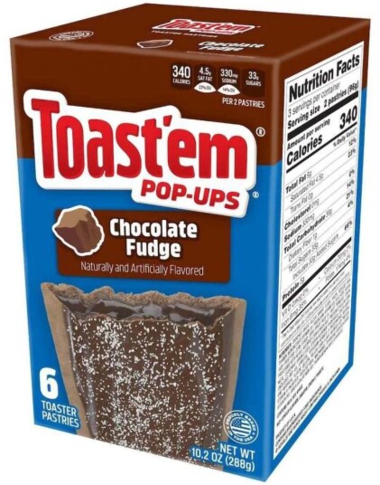 6 pk Toast"em Pop Ups Brown Chocolate Fudge 288 gram USA Import