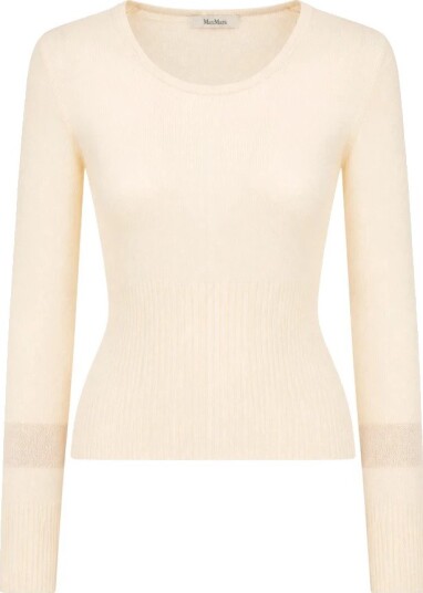 Max Mara Dame Strikkevarer Beige S,