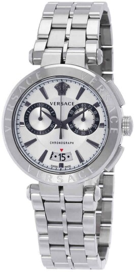 Versace Herreklokke VE1D01823 Aion Sølvfarget/Stål Ø45 mm