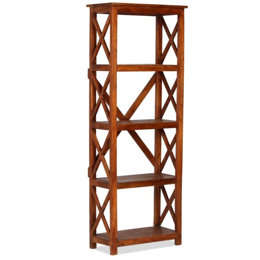 Bokhylle heltre honningfinish 60x30x160 cm 8718475586388
