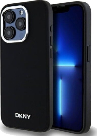 DKNY MagSafe iPhone 15 Pro Max-etui med vanlig logo - svart