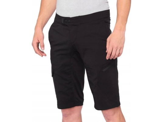 100 % Mennshorts 100 % Ridecamp-Shorts Svart Størrelse 36 (Eur 50)
