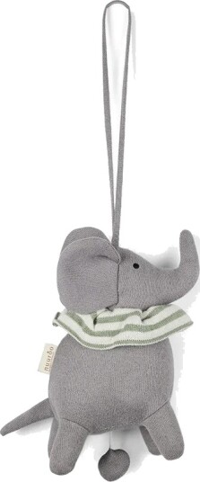 Nuuroo Elisa Elefant Musikbamse Grå/Hvit/Grønn