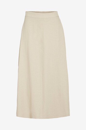 Vila - Skjørt i lin viJolanda Ankle Skirt - Grå
