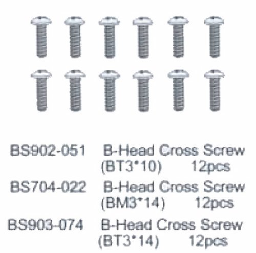 BSD 704-22 B-Head Cross ScrewBT3*14 12psc