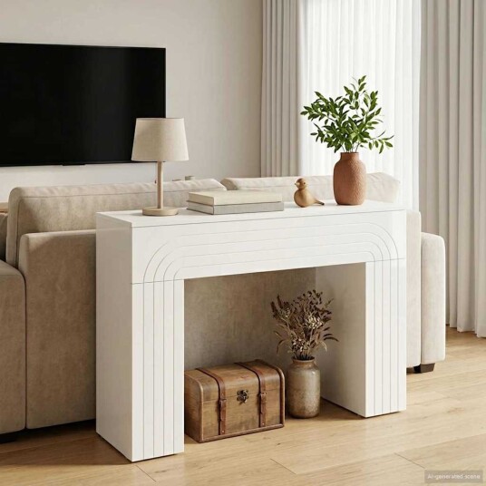 vidaXL Kaffebord Høgglans hvit 102 x 35 x 75 cm Konstruert tre