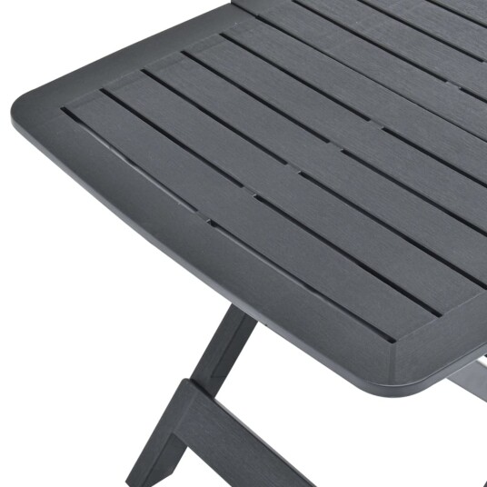 vidaXL Sammenleggbart hagebord antrasitt 79x72x70 cm plast