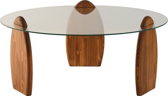 Guinn Sofabord 90 cm - Brun/Transparent