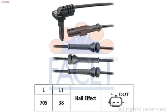 FACET 21.0102 Sensor ABS