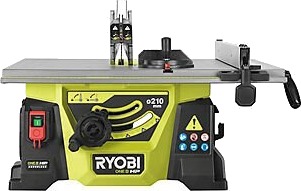 Ryobi Bordsirkelsag 18V 210mm Børsteløs med Sponutsugsadapter