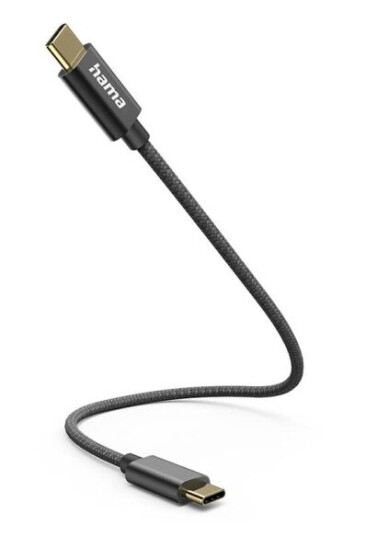 Hama Ladekabel USB-C till USB-C 0.2m Svart