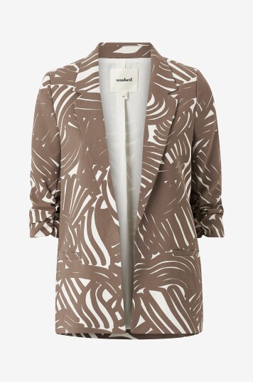 Soaked in Luxury - Jakke slShirley Printed Blazer - Brun Soaked in Luxury - Jakke slShirley Printed Blazer - Brun