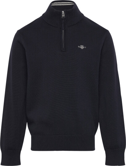 Gant Kids Shield Cotton Half Zip Sweater Navy 164