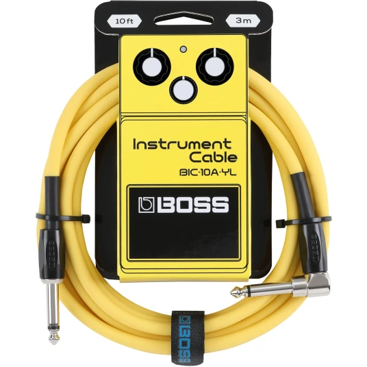 Boss BIC-10A-YL 3m instrumentkabel Vinklet/rett 1/4" jack yellow