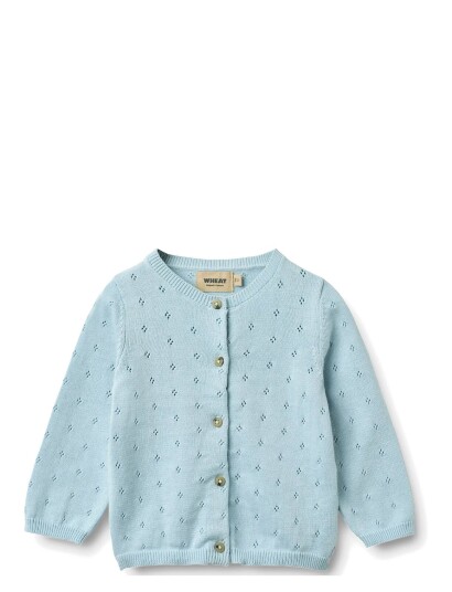 Wheat Knit Cardigan Maia Blue 74