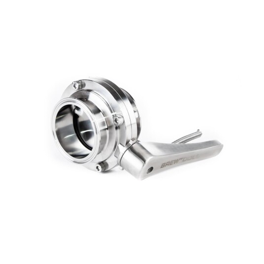 Butterfly-ventil, TC 3" Tri-Clamp Brewtools