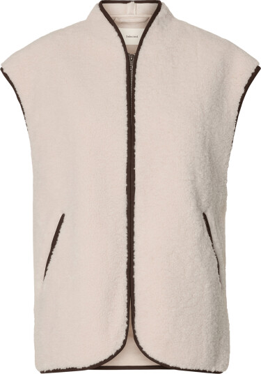 Selected Slwisabel Teddy Vest#S   Cream   40