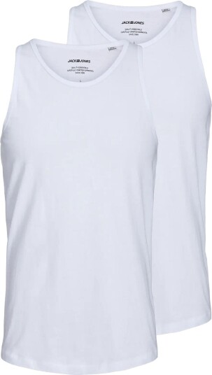 Jack & Jones Jacbasic Tanktop 2 Pack Noos WHITE L