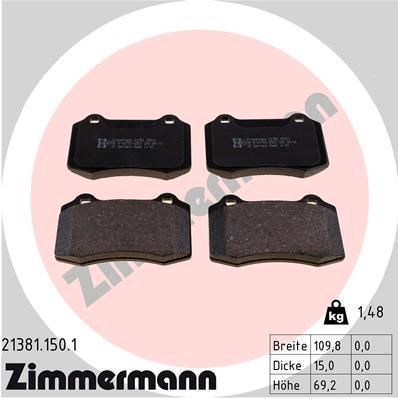 Bremseklosser ZIMMERMANN 21381.150.1 Bremseklosser ZIMMERMANN 21381.150.1