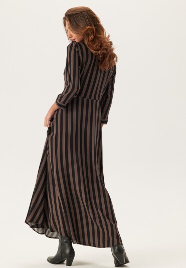 YAS Yassavanna Long Shirt Dress S. Noos Brown L
