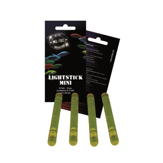 Lysstav Mil Tec Mini 10 pcs Gul