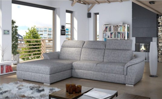 Hjørnesofa Eltap Trevisco 272x216x100 cm Berlin 01 Grå Venstre