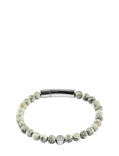 edd. Beads/Buckle Bracelet 6Mm Grey S 18 edd. Beads/Buckle Bracelet 6Mm Grey S 18