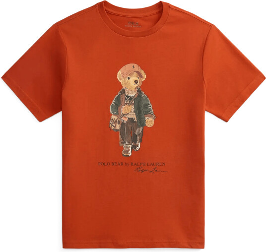 Ralph Lauren Kids Polo Bear Cotton Jersey Tee Orange 132 137