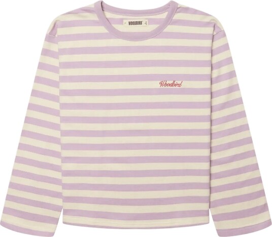 Woodbird Wbjoul Wide Sleeve Stripe Tee Pink XS
